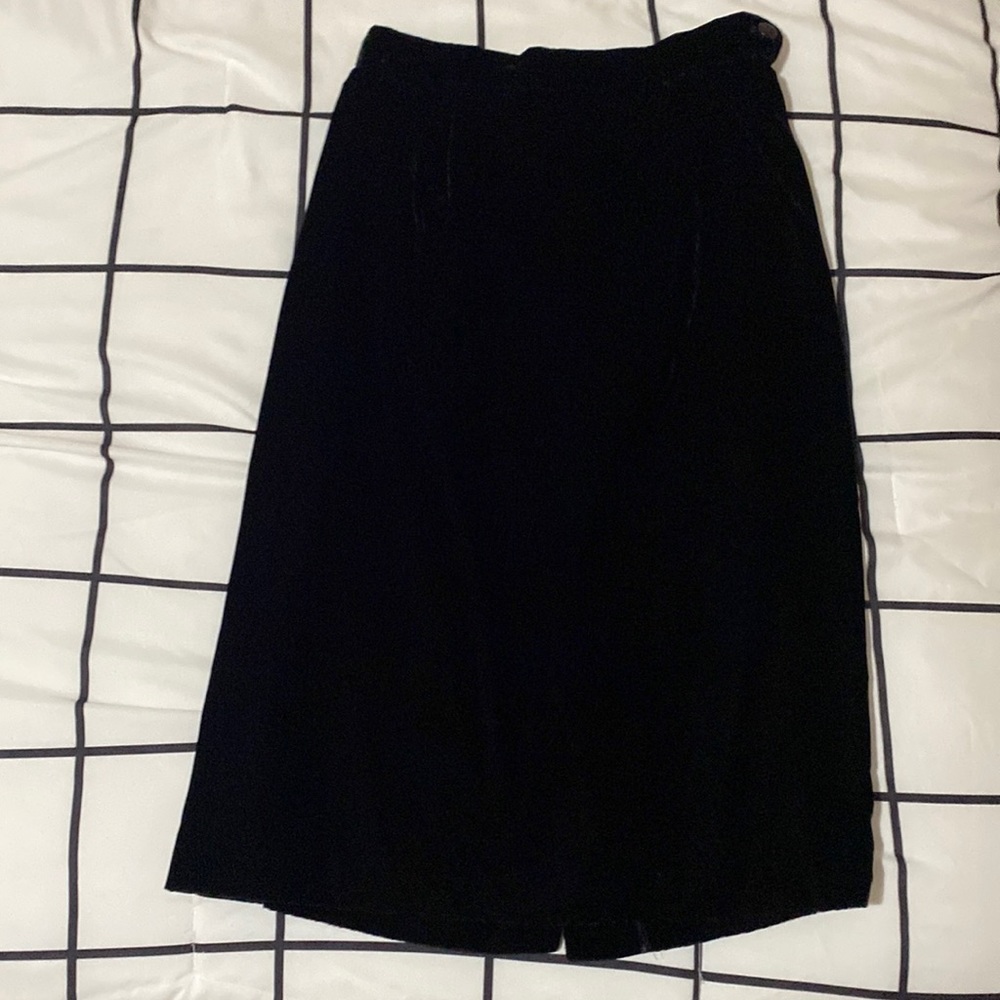 Black velvet skirt